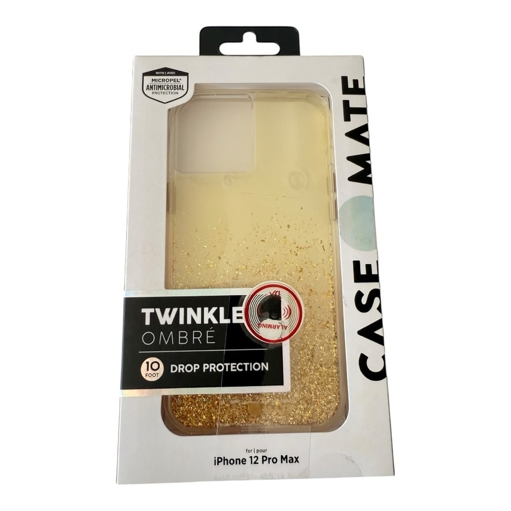 CASE MATE Gold Twinkle Ombre iPhone 12 Pro Max 10 Foot Drop Protection Case NEW